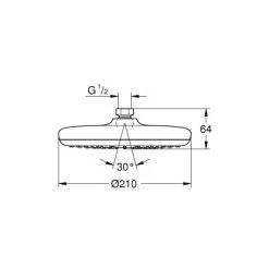 Grohe Kopfbrause Tempesta 210 Chrom Mit EcoJoy -Duschwelt Verkauf 518539 4520 2072186