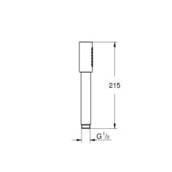 Grohe Stabhandbrause 1 Strahlart Chrom -Duschwelt Verkauf 518697 4520 1888057
