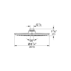 Grohe Kopfbrause Rainshower Cosmopolitan 210 Chrom -Duschwelt Verkauf 518699 4520 1791083