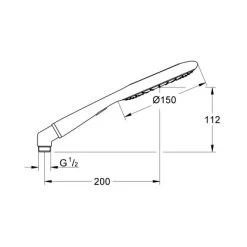 Grohe Handbrause Rainshower Icon 150 Chrom-Marmor 2 Strahlarten -Duschwelt Verkauf 603168 4520 GroheBrausen 3