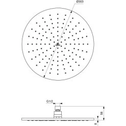 Ideal Standard Regenbrause Idealrain 30 Cm Silk Black -Duschwelt Verkauf 614234 3049 10