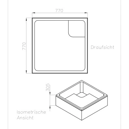 Ottofond Wannenträger Zu Duschwanne Saba 80 Cm 4 Ottofond Wannenträger Zu Duschwanne Saba 80 Cm – Bild 2