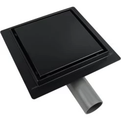 VerosanPro Duschrinne-Bodenablauf Nakia Quadratisch Matt Schwarz 30 Cm X 30 Cm