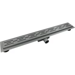 VerosanPro Duschrinne Nakia DR1 Komplettset Designrost Matt Hellgrau 100 Cm