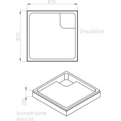Ottofond Wannenträger Maui-Q 90 Cm -Duschwelt Verkauf 674885 3209 2