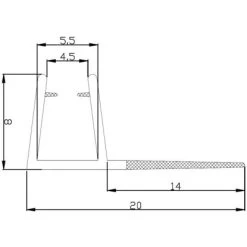 Vertikale Türabschlussdichtung 2er-Set 5 Mm Glasstärke -Duschwelt Verkauf 702397 4633 2