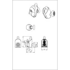 Einzelrolle Für Duschkabinen 4er-Set 4-5 Mm Glasstärke -Duschwelt Verkauf 702414 4633 2
