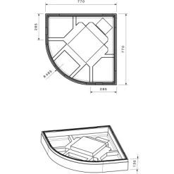 Duschwannenträger Für Ottofond Primo Viertelkreis 80 Cm X 80 Cm -Duschwelt Verkauf 765737 4034 17014443 2