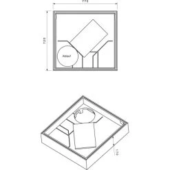 Duschwannenträger Für Ottofond Samos 80 Cm X 75 Cm -Duschwelt Verkauf 765841 4034 17014460 2
