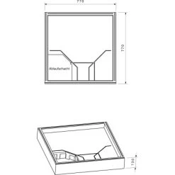Duschwannenträger Für Ottofond Aruba 80 Cm X 80 Cm -Duschwelt Verkauf 765858 4034 17014466 2