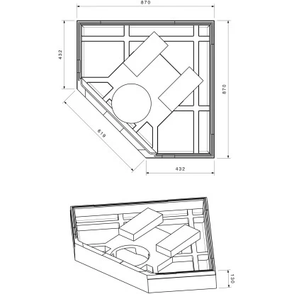 Duschwannenträger Für Ottofond Maui F90 Fünfeck 90 Cm X 90 Cm 4 Duschwannenträger Für Ottofond Maui F90 Fünfeck 90 Cm X 90 Cm – Bild 2