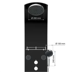 Eisl Duschpaneel Karibik 3 In 1 Mit Regendusche Sechs Massagedüsen Schwarz -Duschwelt Verkauf 7663602 2759 4