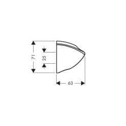 Hansgrohe Brausehalter Porter C Chrom -Duschwelt Verkauf 770174 2744 2