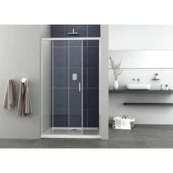 Sanotechnik Schiebetür Elite Mit Soft Close 118 Cm - 120 Cm X 195 Cm Chrom