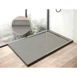 Ottofond Duschwanne Zona 160x90/3,6 Cm Zementgrau -Duschwelt Verkauf 8714784 1