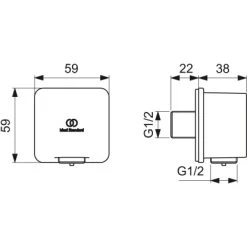 Ideal Standard Brauseschlauchanschluss Idealrain Atelier Silver Eckig Aufputz 9 Ideal Standard Brauseschlauchanschluss Idealrain Atelier Silver Eckig Aufputz -Duschwelt Verkauf 887969 3049 4