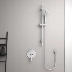 Ideal Standard Brauseschlauchanschluss Idealrain Atelier Chrom Rund Aufputz -Duschwelt Verkauf 887984 3049 6