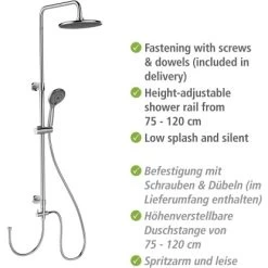 Wenko Duschsystem Watersaving Chrom -Duschwelt Verkauf 903225 1068 04