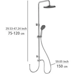 Wenko Duschsystem Watersaving Chrom -Duschwelt Verkauf 903225 1068 12