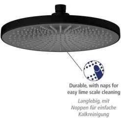Wenko Regenduschkopf Ultimate Shower Schwarz/Grau Ø 25 Cm -Duschwelt Verkauf 903630 1068 02