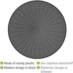 Wenko Regenduschkopf Ultimate Shower Schwarz/Grau Ø 25 Cm -Duschwelt Verkauf 903630 1068 05