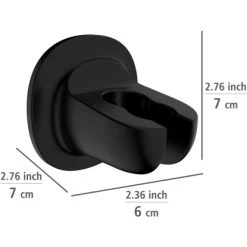 Wenko Duschkopfhalter Libertà Schwarz Befestigen Ohne Bohren -Duschwelt Verkauf 903762 1068 04