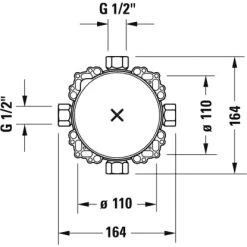 Duravit Grundkörper Bluebox® 18,6 Mm (G 1/2") -Duschwelt Verkauf 946929 4123 GK0900000000V