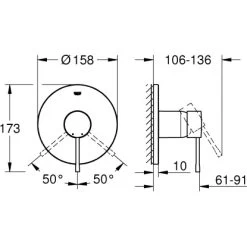 Grohe Einhand-Brausebatterie Für Unterputz Essence Hard Graphite -Duschwelt Verkauf 964214 4520 100043159