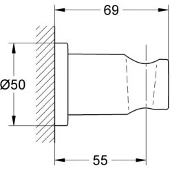 Grohe Handbrausehalter Rainshower Hard Graphite Gebürstet -Duschwelt Verkauf 964677 4520 1248208