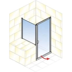 Schulte Sunny Drehtür Mit Verkürzter Seitenwand Echtglas Klar Alpinweiß -Duschwelt Verkauf 984679 2053 2