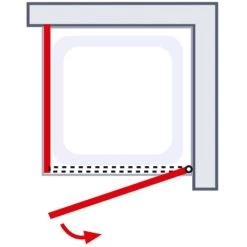 Schulte Sunny Drehtür Mit Verkürzter Seitenwand Echtglas Klar Alpinweiß -Duschwelt Verkauf 984679 2053 3