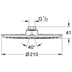 Grohe Kopfbrause Rainshower Cosmopolitan 210 -Duschwelt Verkauf ainshower cosmo kopfbrause