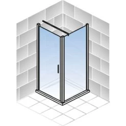 Schulte Drehtür Und Seitenwand Varia Glas Chromoptik 190 Cm X 90 Cm X 90 Cm -Duschwelt Verkauf drehtuerseitenwand kopie