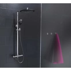 Eisl Überkopfbrause-Set Grande Vita Mit Thermostatablage Chrom-Schwarz -Duschwelt Verkauf etgrandevitachromschwarz 4