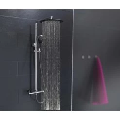 Eisl Überkopfbrause-Set Grande Vita Mit Thermostatablage Chrom-Schwarz -Duschwelt Verkauf etgrandevitachromschwarz 5